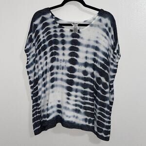 HARD TAIL Navy Tie Dye Top Size S